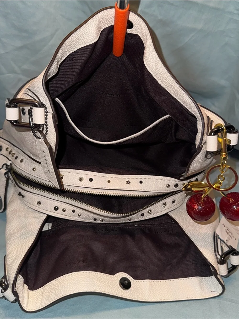 Coach Edie Shoulder Bag 31 With Star Rivets & Coach Wristlet With Ombré Rivets